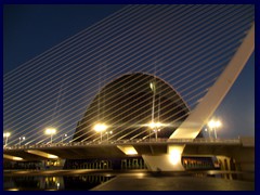 City of Arts and Sciences by night 16 - El Pont de l'Assut de l'Or and L'Àgora.